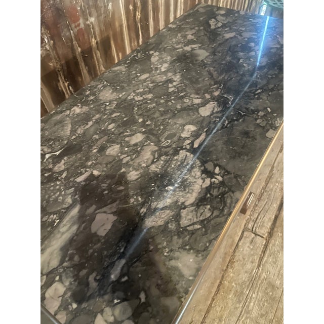 Figured Walnut Console Table With Mirrored Back For Sale - Image 16 of 18