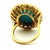 1900 - 1909 Antique 18k Gold Turquoise & Diamond Halo Ring, Size 6.75 For Sale - Image 5 of 10