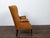 Metal English Brown Leather Wingback Chair with Brass Nailhead Trim, circa 1930-1940 For Sale - Image 7 of 12