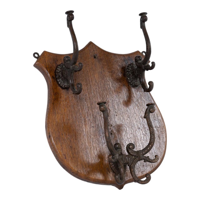 1940s Traditional Barber Shop Wall Hanging Coat Rack Chairish