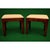 This Pair of Vintage W & J Sloane Ming-Style Hardwood Benches with Corner Spandrels, recently reupholstered, is a linear...