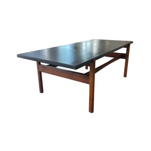 Mid-Century Modern Midcentury Slate Top Coffee Table by Jens Risom For Sale - Image 3 of 11