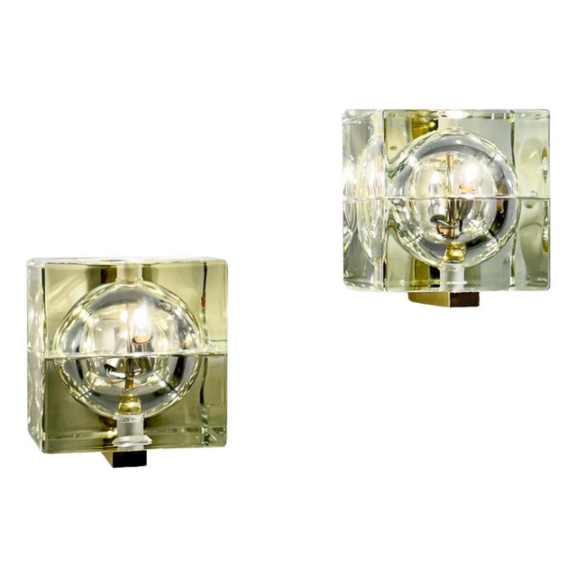 Cubosfera Wall Lights attributed to Alessandro Mendini, Italy, 1960s, Set of 2 For Sale