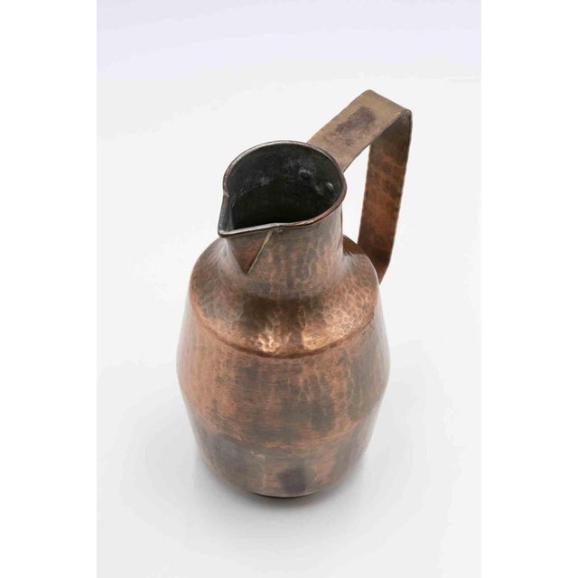 Bauhaus Vintage Bauhaus Italian Copper Jug by Eugen Zint, 1930s For Sale - Image 3 of 6