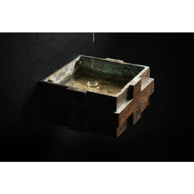 Exceptionally rare holy water font designed by Jan de Jong for the chapel of Nursing Home De Weerde, Eindhoven, The...