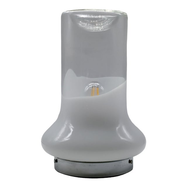 Murano Glass Table Lamp by Roberto Pamio for Leucos, Italy, 1970s For Sale