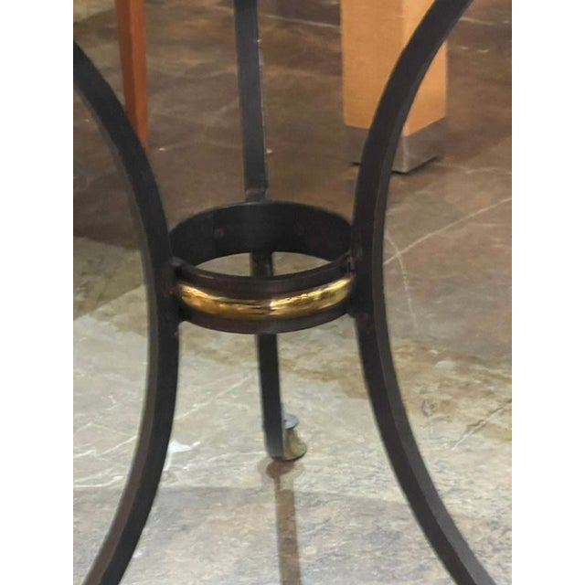 Black Italian Pietra Dura Inlaid Marble Center Table For Sale - Image 8 of 9