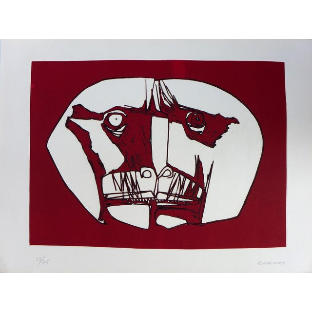 Oswaldo GUAYASAMIN Mascara, 1973 Engraving on Guarro paper Signed and numbered in pencil by the artist 75 copies...