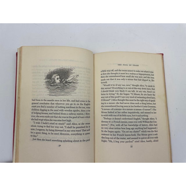 Alice's Adventures in Wonderland by Lewis Carroll 1945 Vintage Hardcover Book For Sale - Image 4 of 4