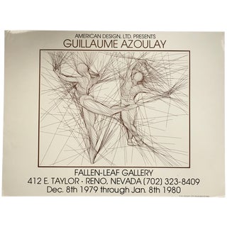 Vintage Guillaume Azoulay Gallery Exhibit Poster For Sale