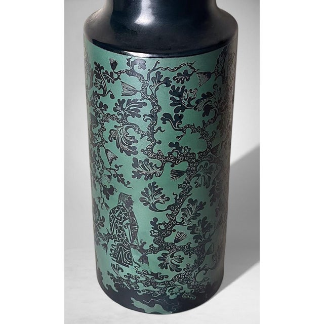 Late 20th Century Finzi “Oro Zecchino” Decorated Ceramic Vase For Sale - Image 5 of 18