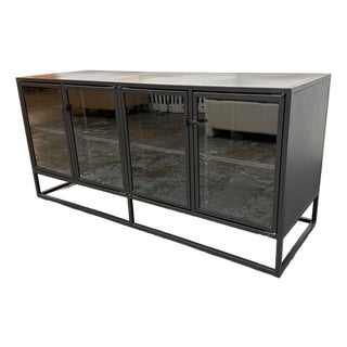 Paul Schulman for Crate & Barrel Casement Black Credenza For Sale