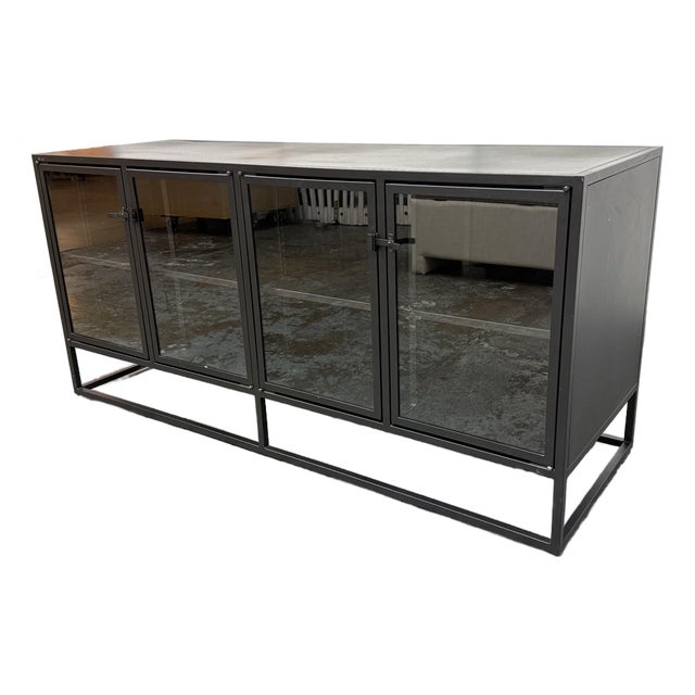 Paul Schulman for Crate & Barrel Casement Black Credenza For Sale