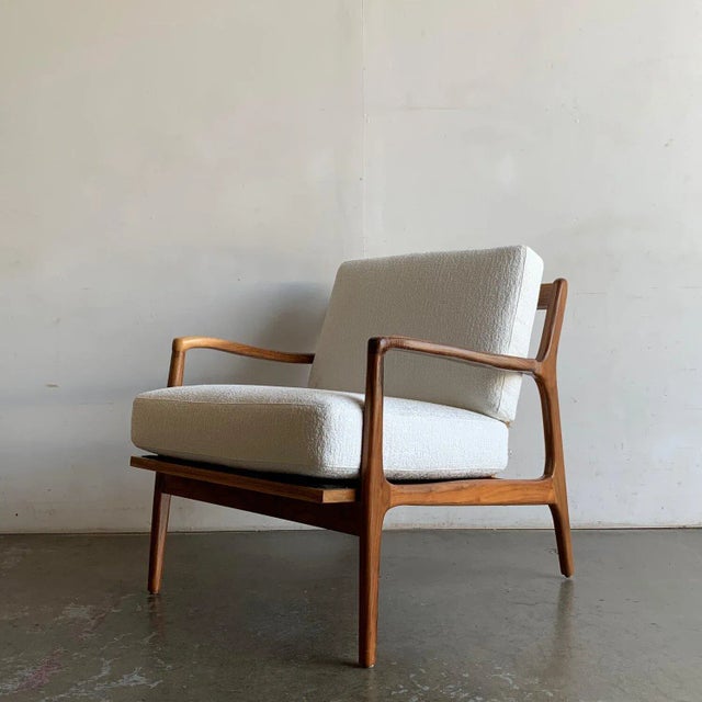 Brown Mid Century Larson Style Lounge Chair For Sale - Image 8 of 13