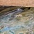 Abstract Abstract Blue and Gold Fluid Art Painting Crushed Glass Modern Wall Art For Sale - Image 3 of 12
