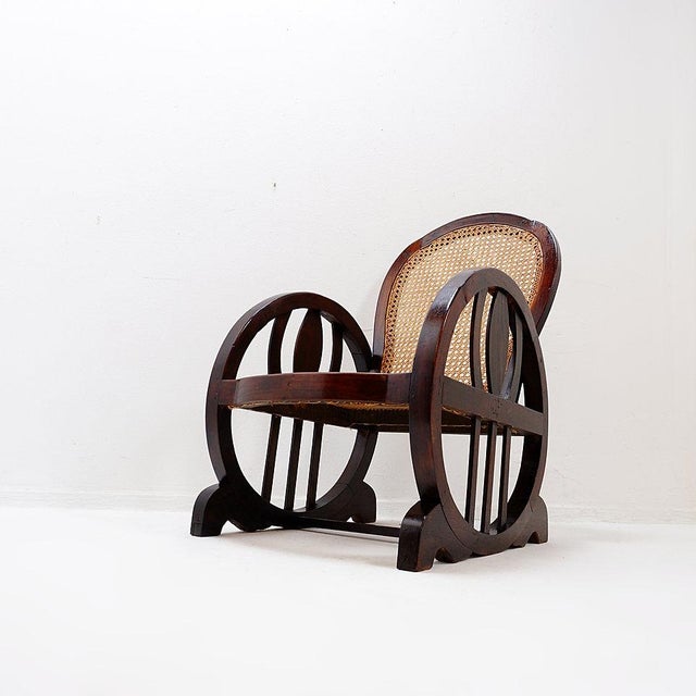 Wood Art Deco Armchairs in Wood, 1930s For Sale - Image 7 of 16
