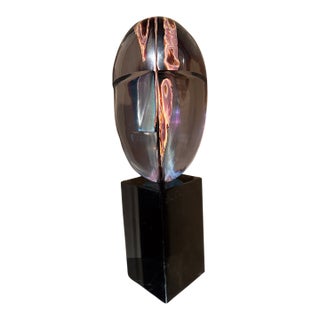 Vintage Dino Rosin Extremely Rare “The Warrior” Chalcedony Glass Sculpture For Sale