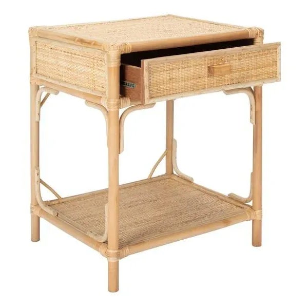 Not Yet Made - Made To Order Safavieh Roya 1 Drawer 1 Shelf Nightstand - Natural For Sale - Image 5 of 11