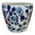Vintage Blue Floral Planter For Sale
