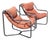 1970s Unarco Chrome Sling Chair Pair For Sale