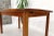 Rectangle Round Corners Teak Midcentury Danish Modern Dining Table Pop Up Leaf For Sale - Image 11 of 13