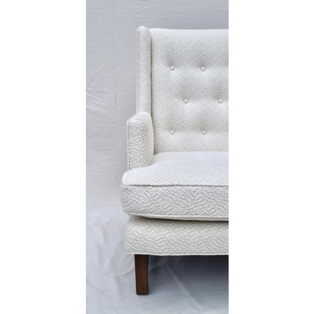 Antique White 1950's Edward Wormley Dunbar Lounge Chair For Sale - Image 8 of 11