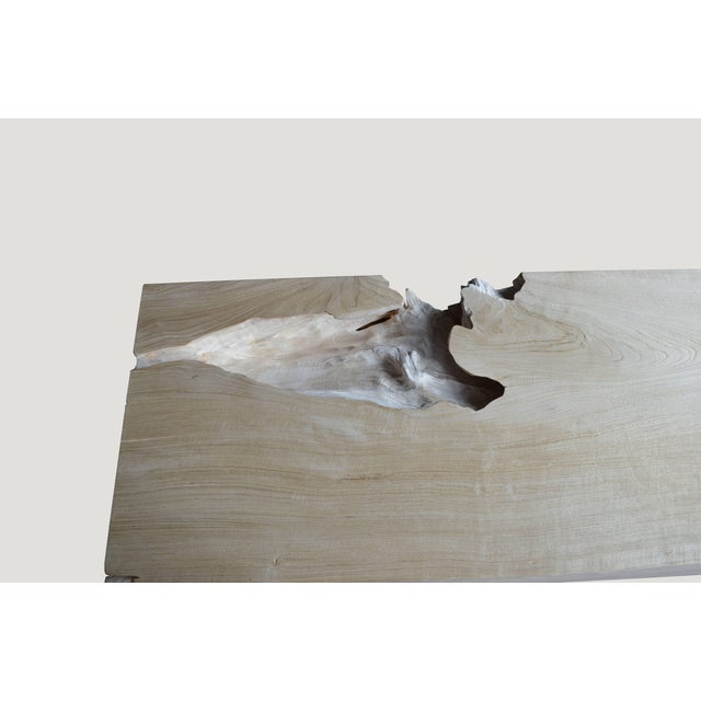 2010s Andrianna Shamaris St. Barts Teak Wood Bench For Sale - Image 5 of 18