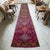 Hand-Knotted Turkish Runner Rug . Low Pile Full Tribal Design Narrow Runner Rug 2′2″ × 13′4″ For Sale - Image 4 of 16