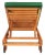 Newport Chaise Lounge Chair with Side Table, Natural/Green Cushion For Sale - Image 11 of 12