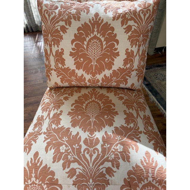 Pair of Skirted Armless Swivel Slipper Chairs For Sale - Image 10 of 10