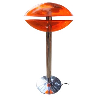 Space Age UFO Floor Lamp in Acrylic Glass, Italy, 1970s For Sale