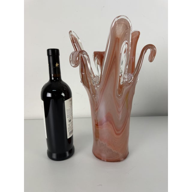 Brick red Murano glass vase, 1960s Intact and in good condition. Height 35 cm Diameter 22 cm
