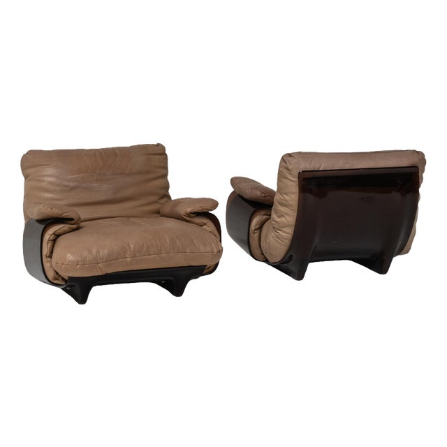 Marsala Lounge Chairs by Michel Ducaroy for Ligne Roset, France, 1970s, Set of 2 For Sale