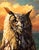In "Watchful Eyes," a majestic owl commands attention with its intense gaze, rendered in rich oil textures that evoke a...