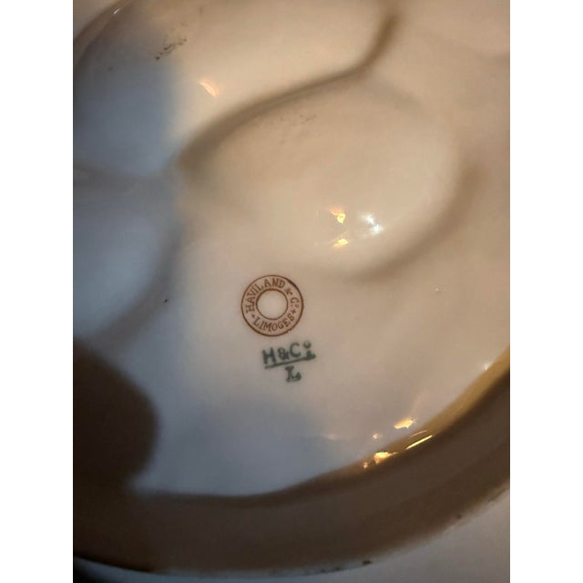 Victorian 19th Century Haviland Limoges Turkey Oyster Plate 8.5” Rare For Sale - Image 3 of 3