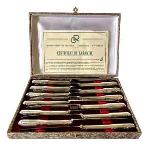 Silver-Plated Metal Knives, France, 1950s, Set of 12