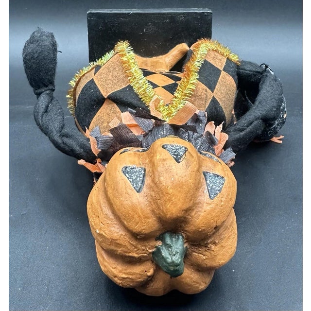 Esc Trading Co Halloween Pumpkin Head Figurine Jack O Lantern Black Cat For Sale - Image 11 of 11