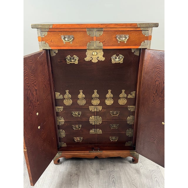 19th Century Tansu Japanese Cabinet in Wood and Brass Fittings For Sale - Image 12 of 13