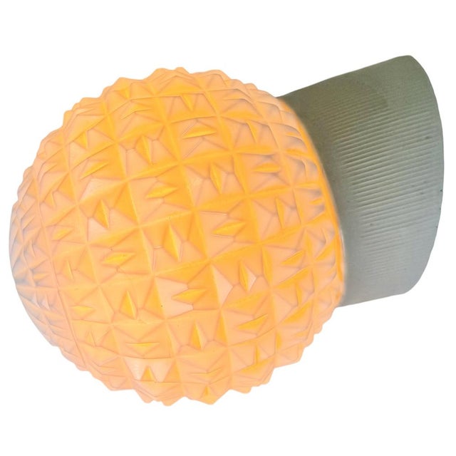 Vintage White Porcelain Wall Light, 1970s For Sale - Image 11 of 12