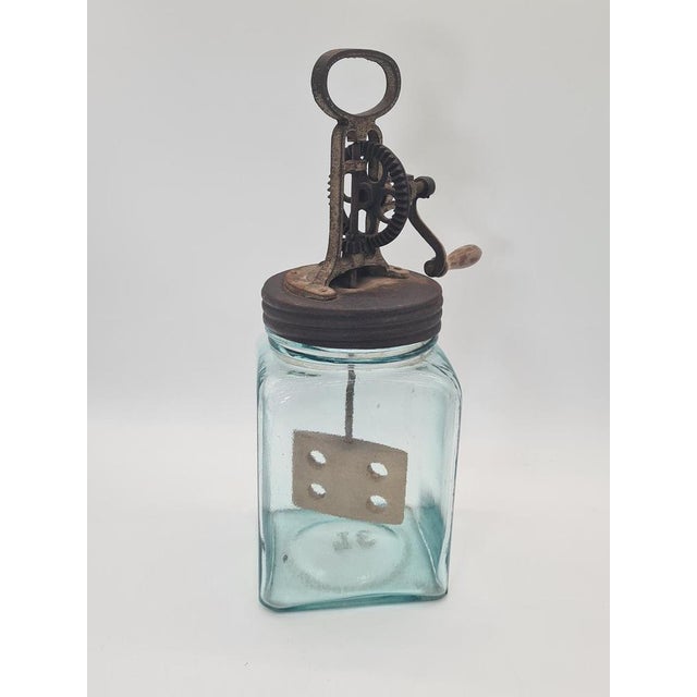 Large Antique Three-Liter Butter Churn, 1890s For Sale - Image 6 of 9