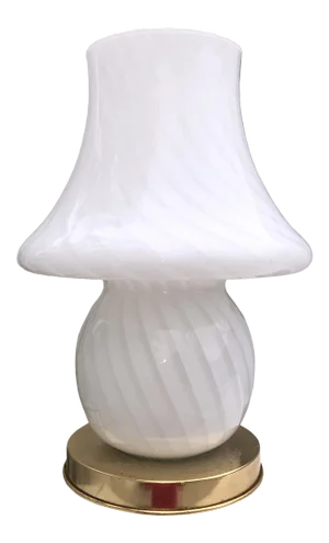 Vintage Murano Venini Glass Mushroom Lamp