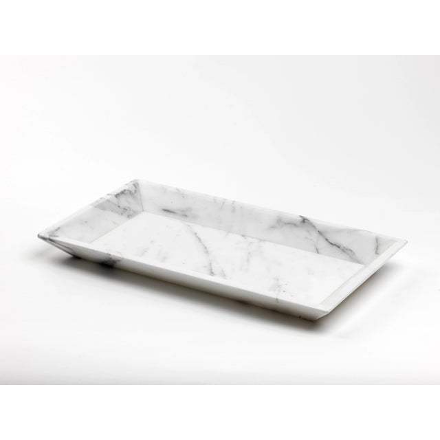 White Carrara Marble Tray or Plate For Sale - Image 6 of 9