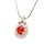 Contemporary 1.32 Carat Padparadscha Sapphire Diamond Platinum Halo Pendant Necklace, Gia For Sale - Image 3 of 9