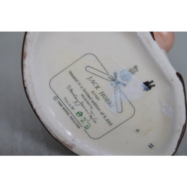 1990s Englsih Royal Doulton Jack Hobbs English Cricketer Toby Character Jug For Sale - Image 12 of 14