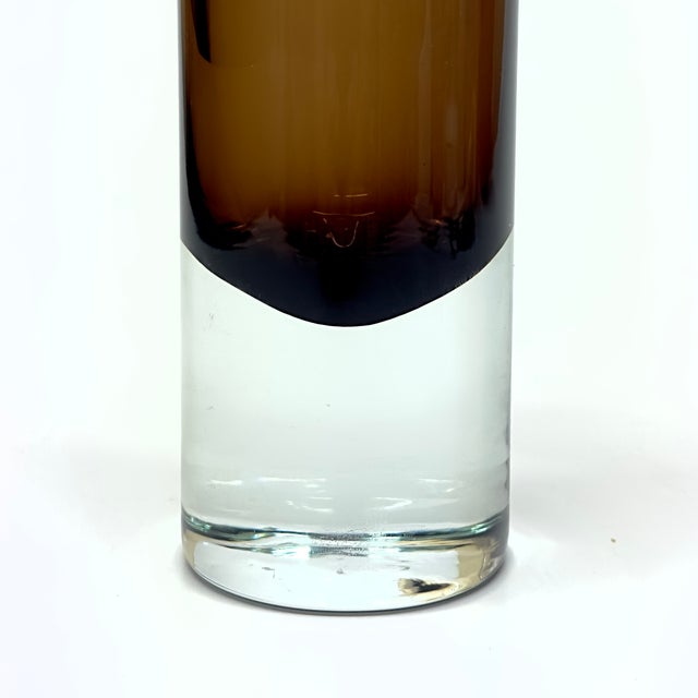 Mid 20th Century Pristine Extra Tall Cylindrical Schmitt Crystal Vase, Made in Germany Circa 1970s For Sale - Image 5 of 7