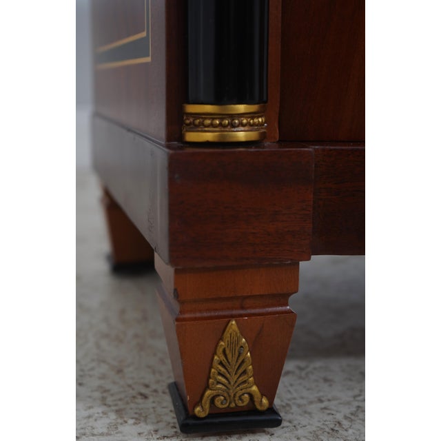 Pair Italian Versace Mahogany Nightstands For Sale - Image 14 of 18