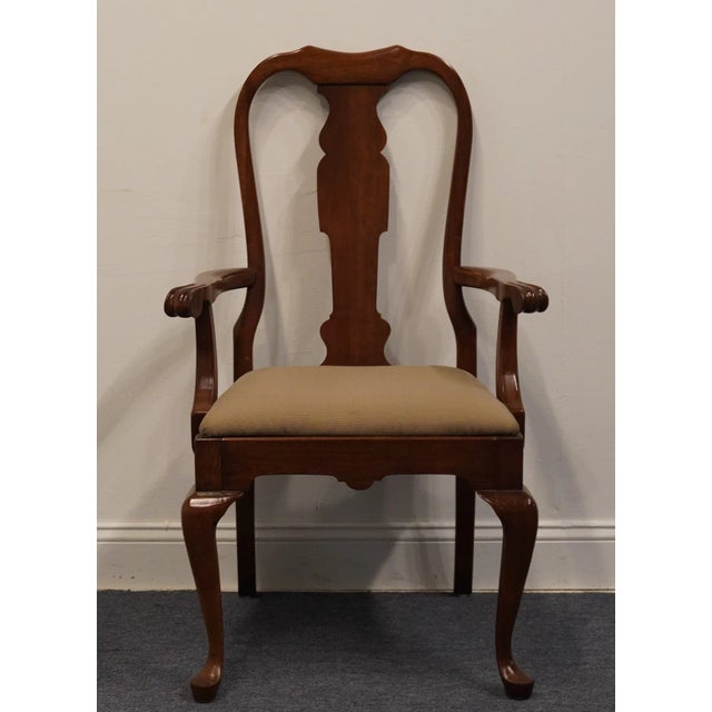 Pennsylvania House Pennsylvania House Traditional Queen Anne Style Cherry Splat Back Dining Arm Chair 11-3110 For Sale - Image 4 of 10