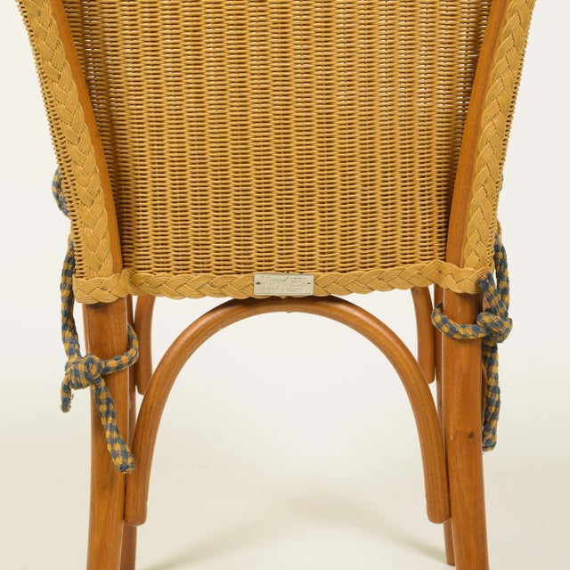 A Set of Six Lloyd Loom Wicker Dining Chairs For Sale - Image 11 of 11