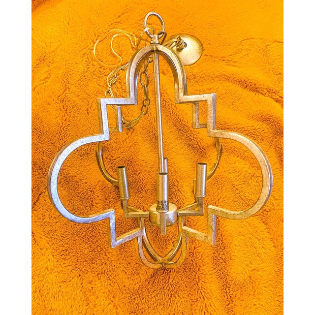 2000 - 2009 Aldrich 4 Light Chandelier in Gilded Gold. For Sale - Image 5 of 5