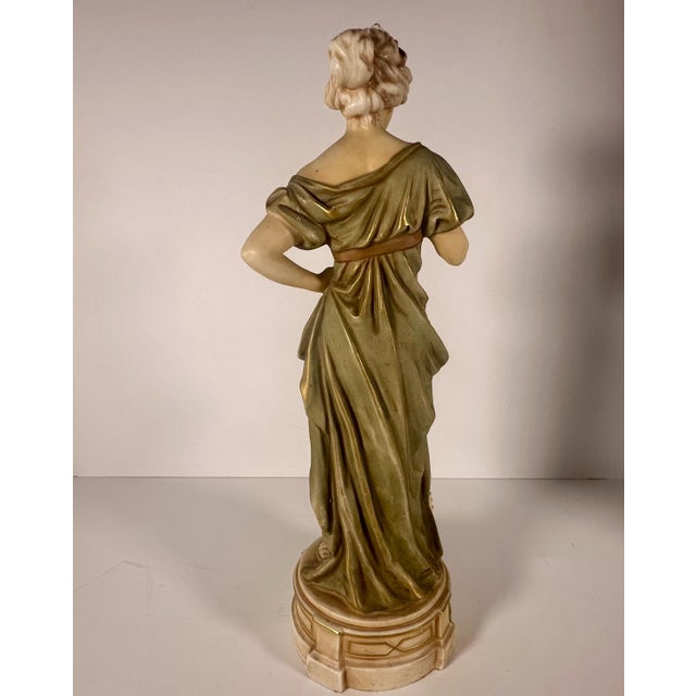 Early 20th Century Royal Dux Neoclassical Female Labor Goddess Figurine For Sale - Image 9 of 10